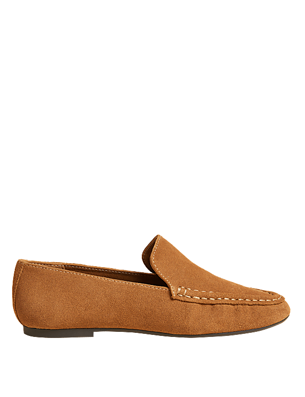 Suede Flat Loafers