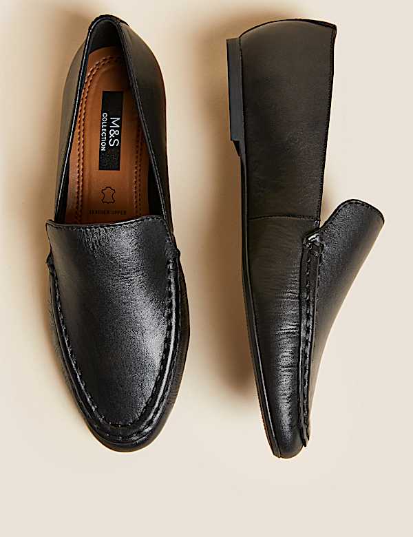 Leather Flat Loafers
