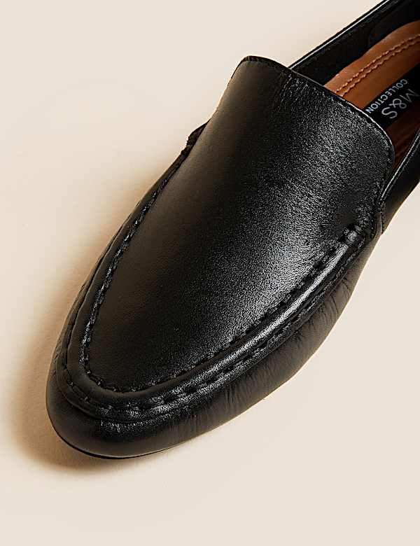 Leather Flat Loafers