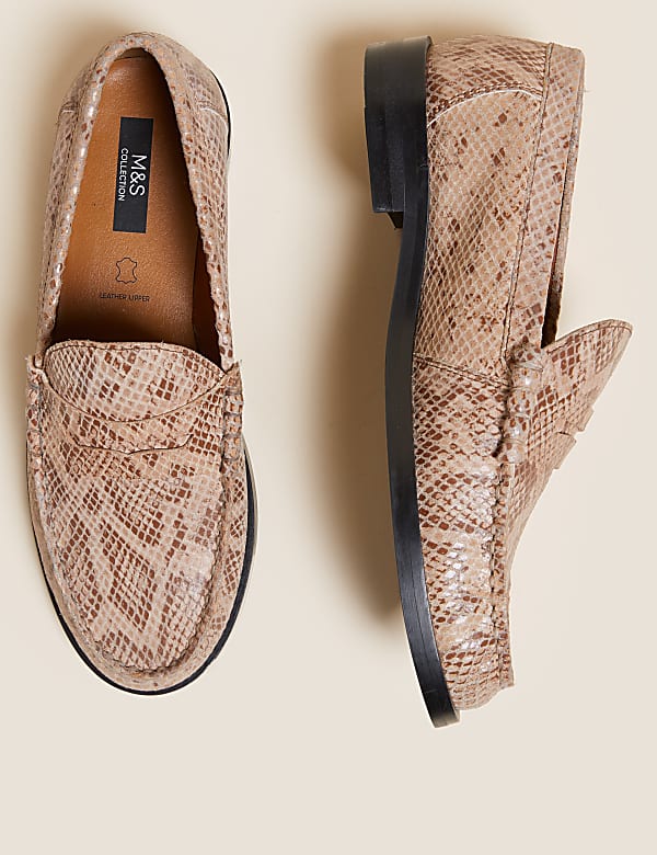 Marks and spencer leopard print loafers cheap