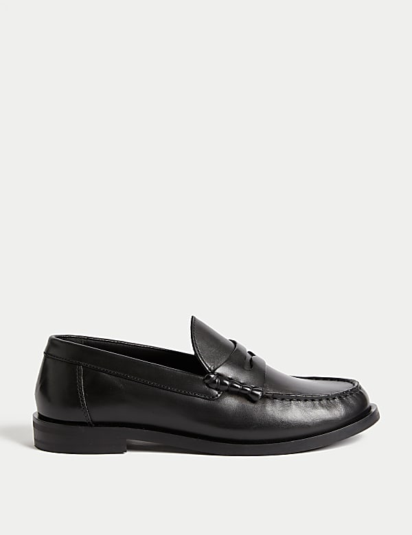 Leather Loafers BLACK Shoes M S CA
