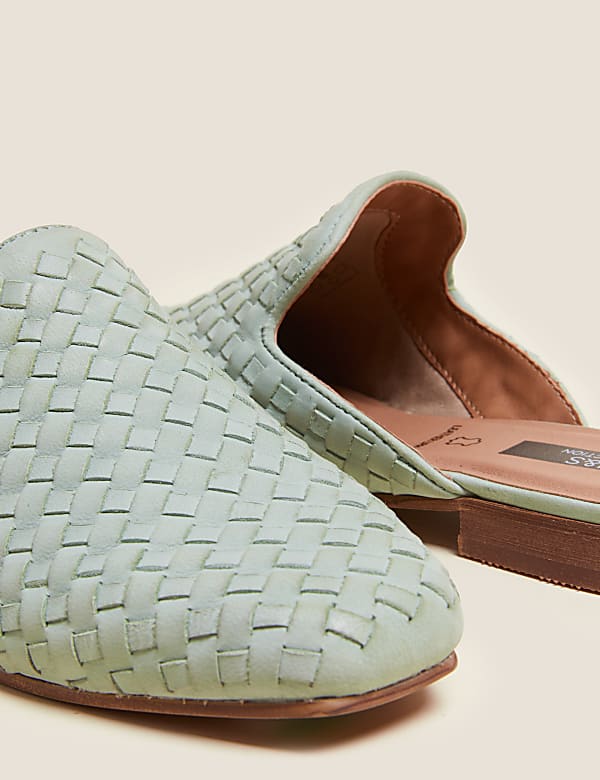 Ladies flat leather mules new arrivals