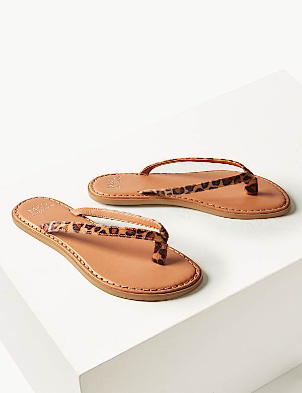 Animal Print Flip-Flops