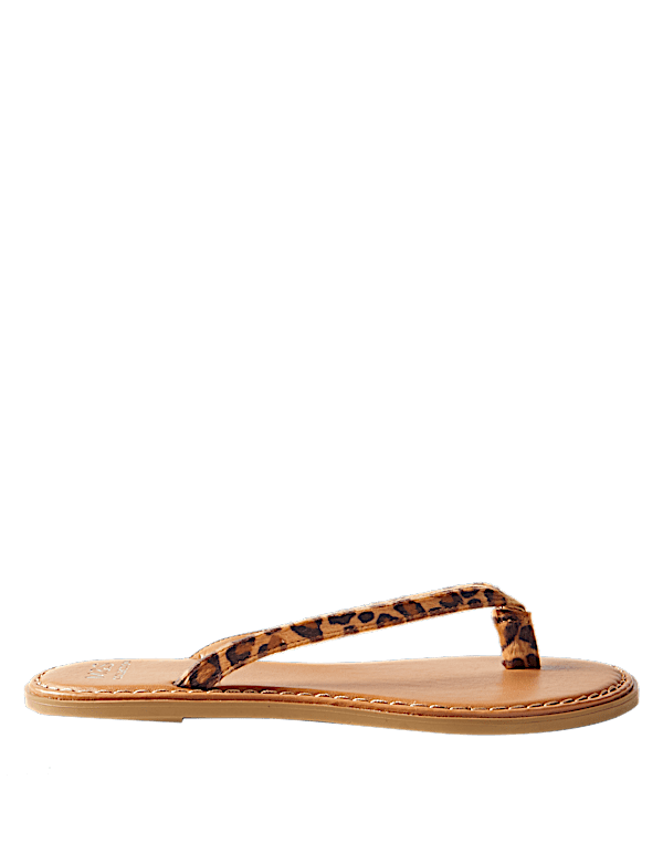 Animal Print Flip-Flops