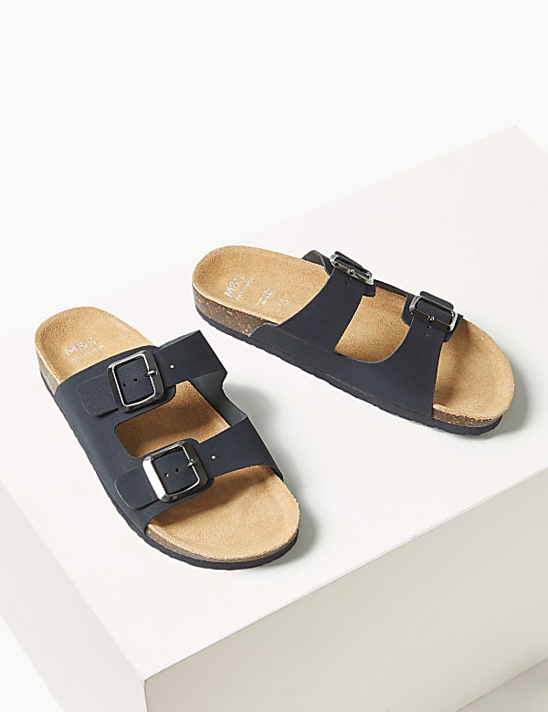 Leather footbed sandals on sale