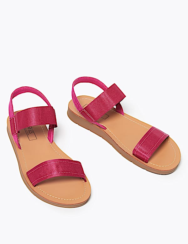 Elastic Strap Flat Open Toe Sandals