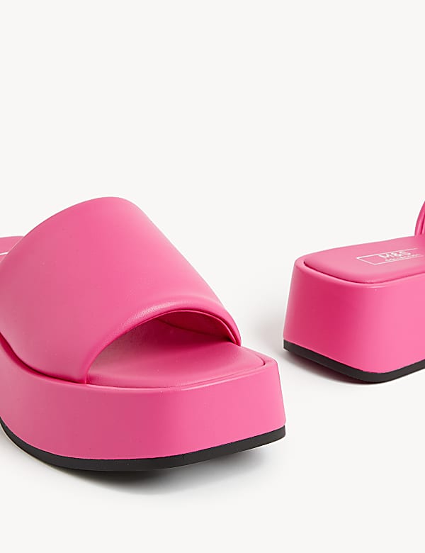 Flatform Square Toe Mules