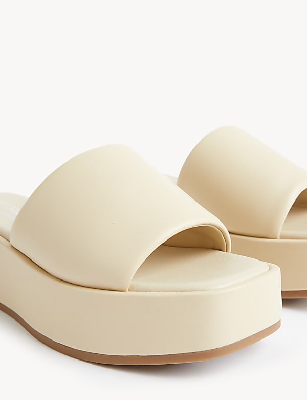 Flatform Square Toe Mules
