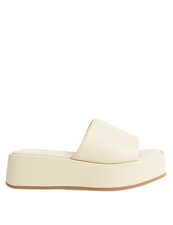 Flatform Square Toe Mules