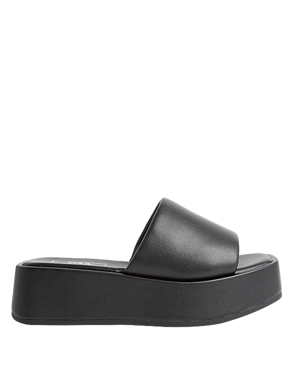 Flatform Square Toe Mules