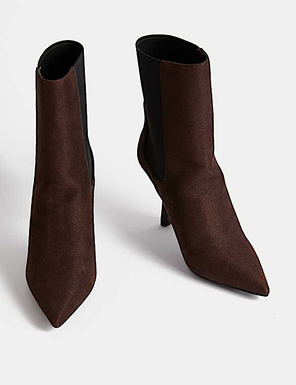 Botines con puntera de pico con tac&oacute;n de aguja - US