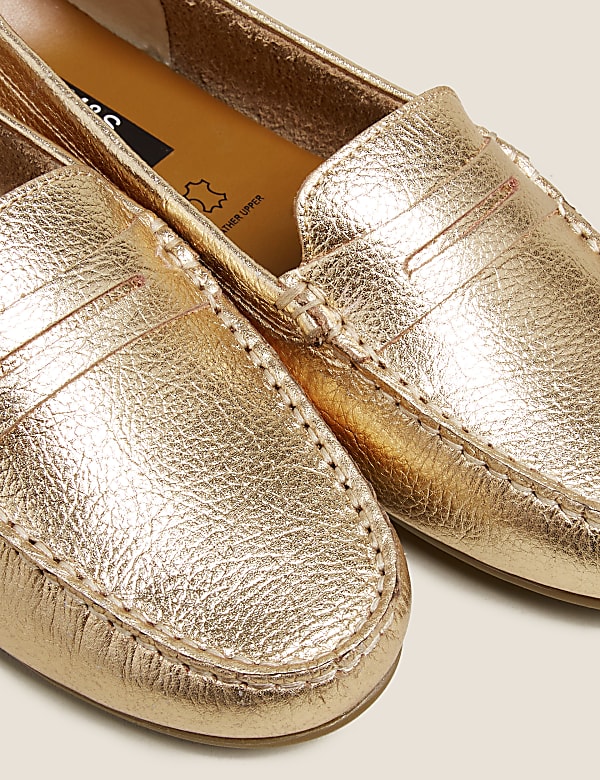 Leather Flat Loafers