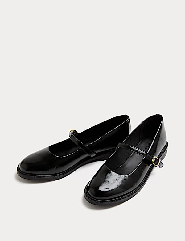 Leather Patent Flat Mary Jane Ballet Pump - PL