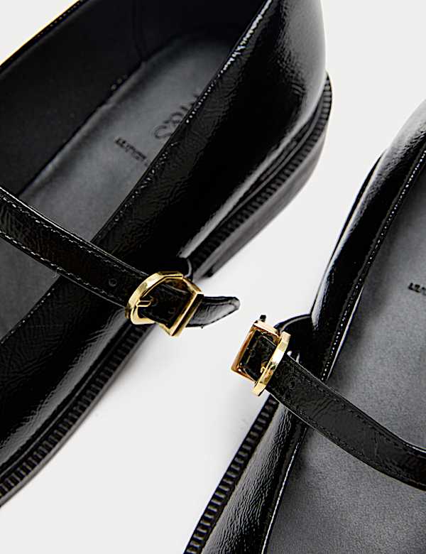 Leather Patent Flat Mary Jane Ballet Pump - BG