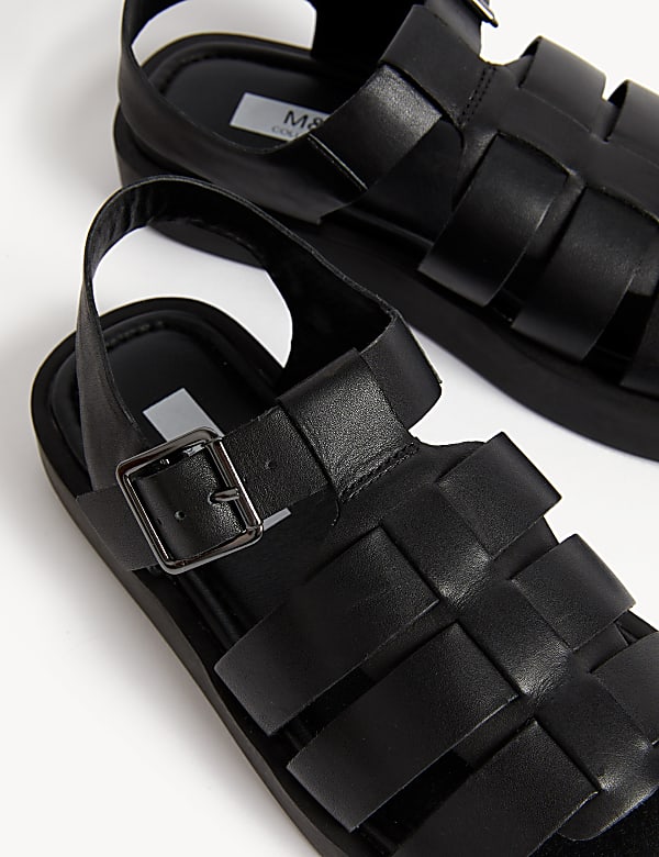 Buy Leather Flatform Sandals at Marks Spencer