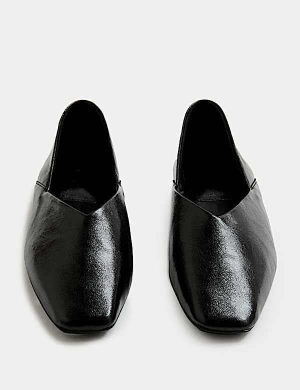 Slip On Flat Chisel Toe Ballet Pumps - VN