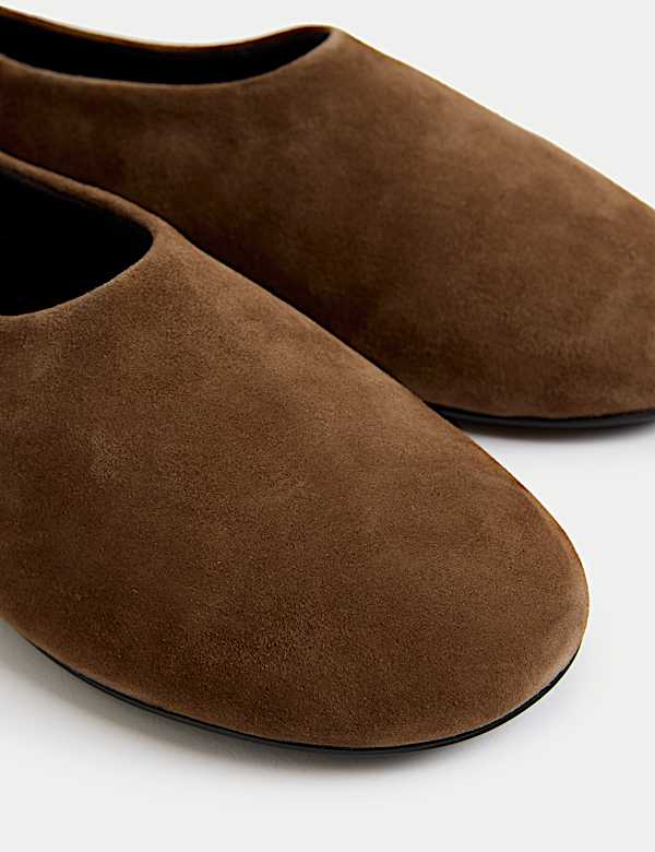 נעלי סירה מזמש בסגנון נעלי בלט שטוחות - IL