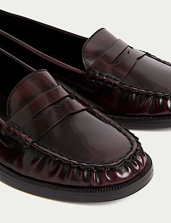 Patent Flat Penny Loafers - GR