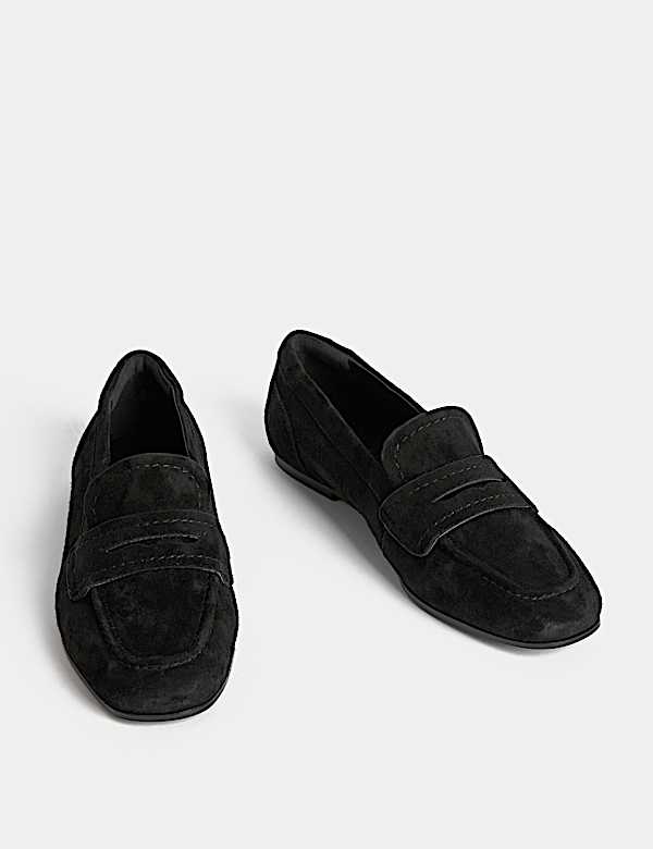 Σουέντ φλατ loafer χωρίς κορδόνια - GR