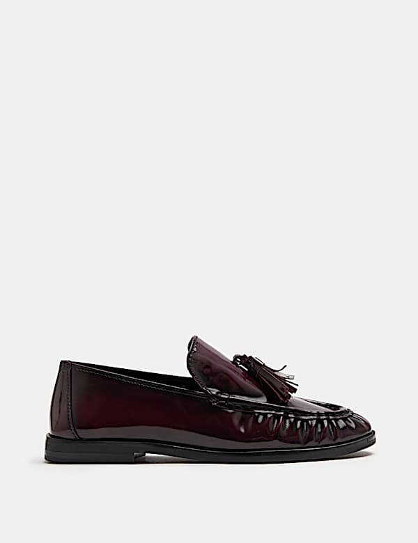 Leather Tassel Flat Loafers - JO