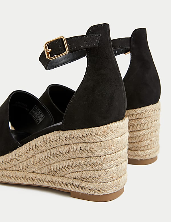Wide Fit Ankle Strap Wedge Espadrilles - BN