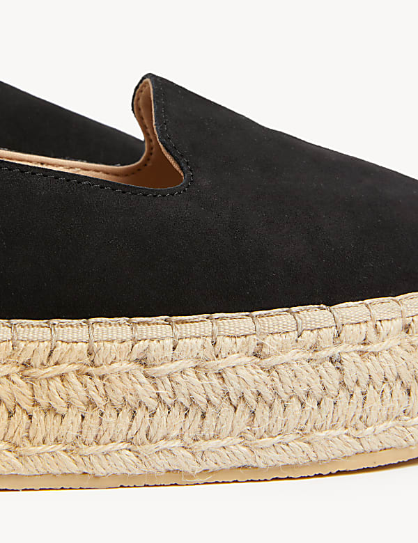 Suede Flatform Espadrilles