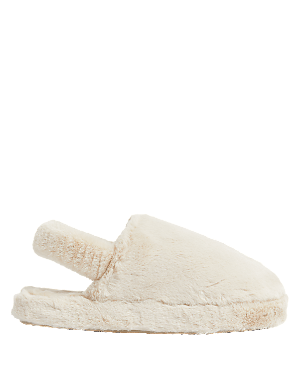 Faux Fur Slippers with Freshfeet&trade;