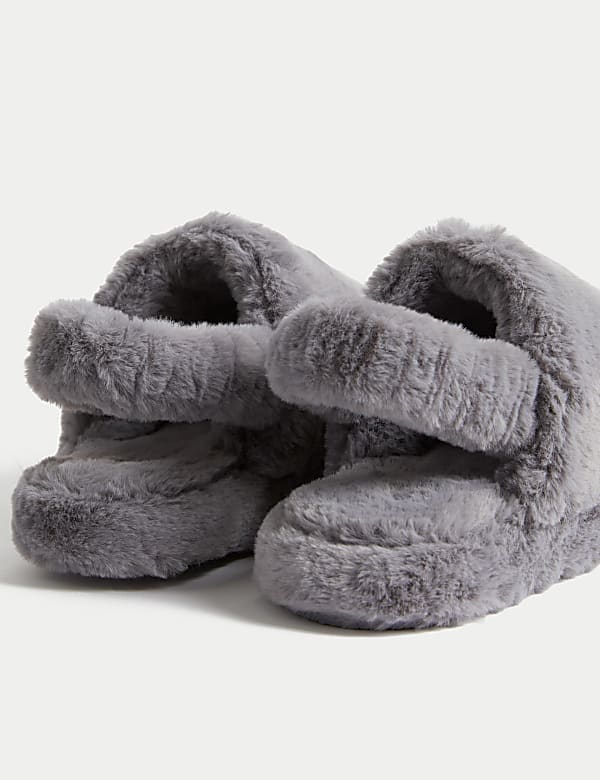 Faux Fur Slippers with Freshfeet™ - CZ