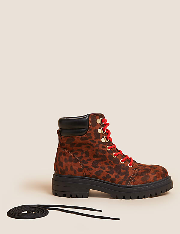 Leopard print ankle boots flat discount