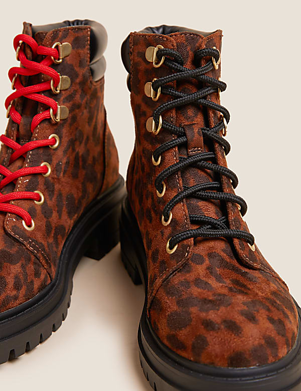 Leopard flat ankle boots store