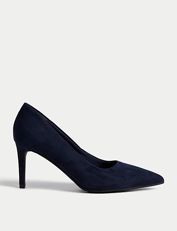 Slip On Stiletto Heel Pointed Court Shoes - MV