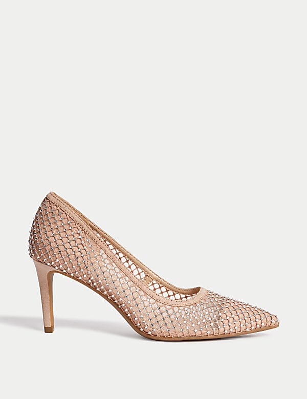tacones de aguja de oro