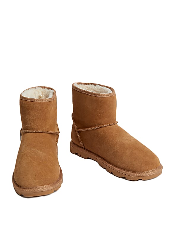 Suede Faux Fur Lined Slipper Boots - PL