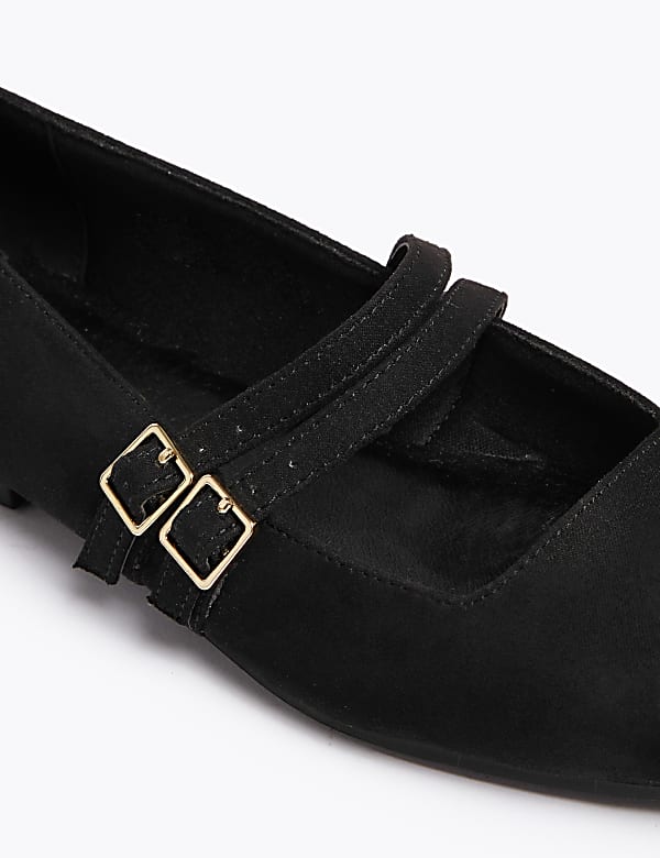 Buckle Square Toe Pumps