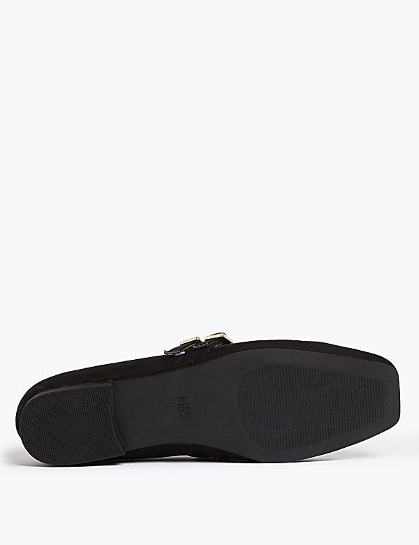 Buckle Square Toe Pumps