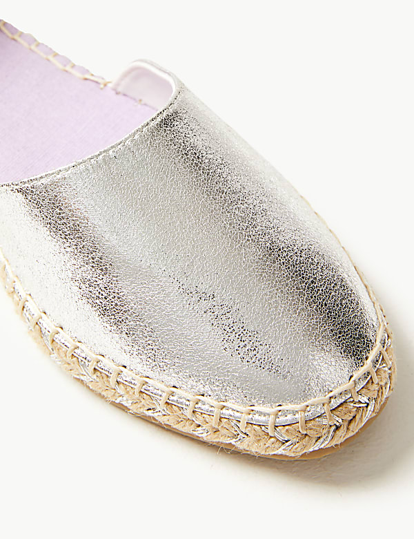 Almond Toe Metallic Espadrilles
