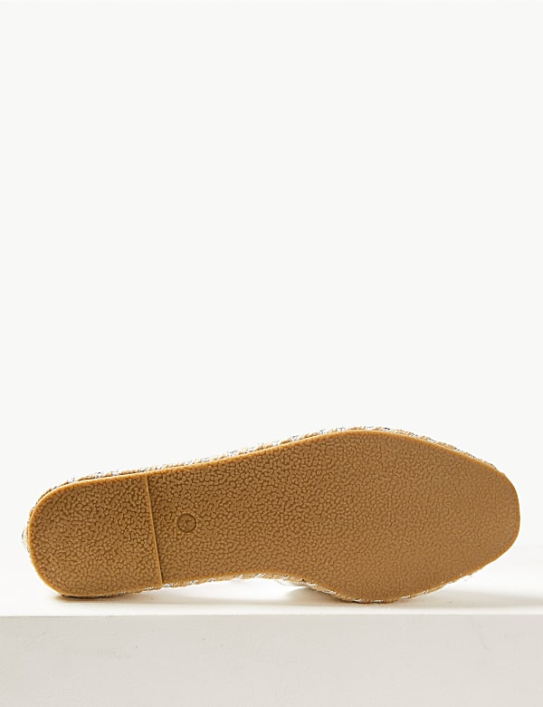 Almond Toe Metallic Espadrilles