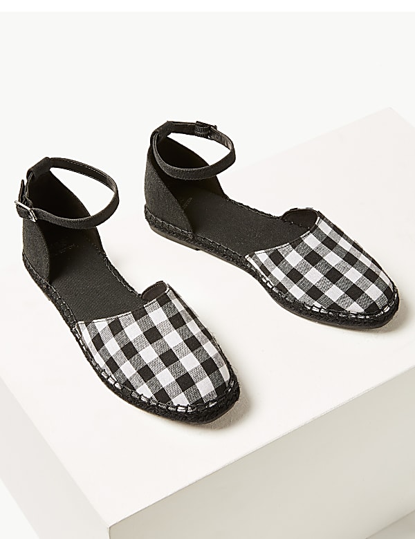 Almond Toe Gingham Espadrilles