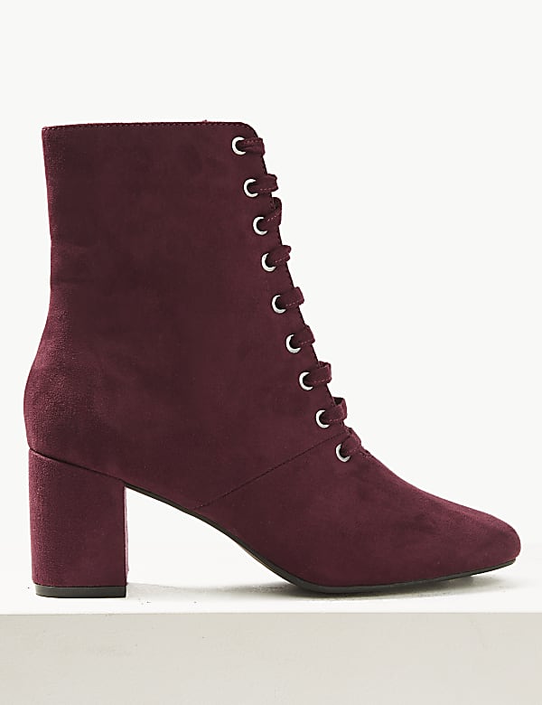 Marks and spencer burgundy boots clearance