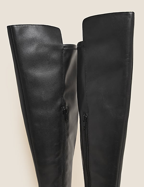 Wide fit flat over the knee boots discount