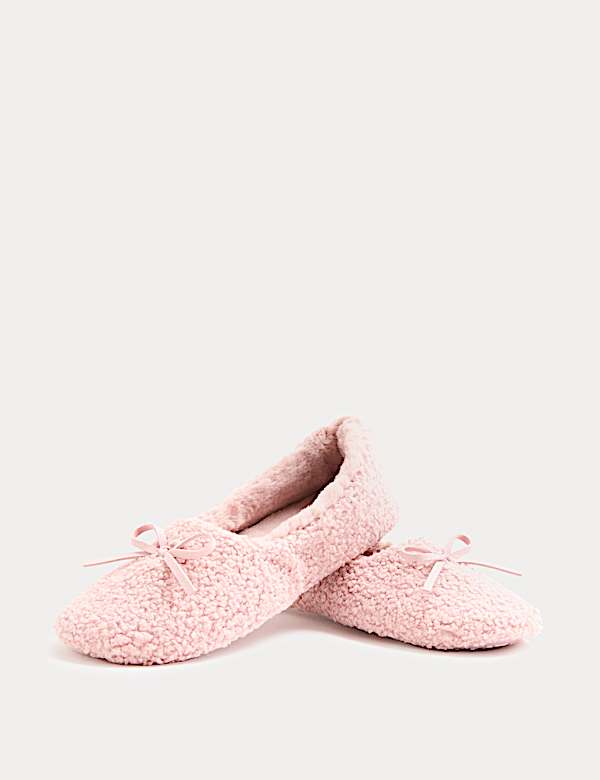 Borg Ballerina Slippers - US