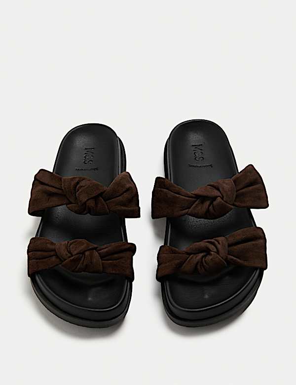 Suede Knot Footbed Sandals - AU