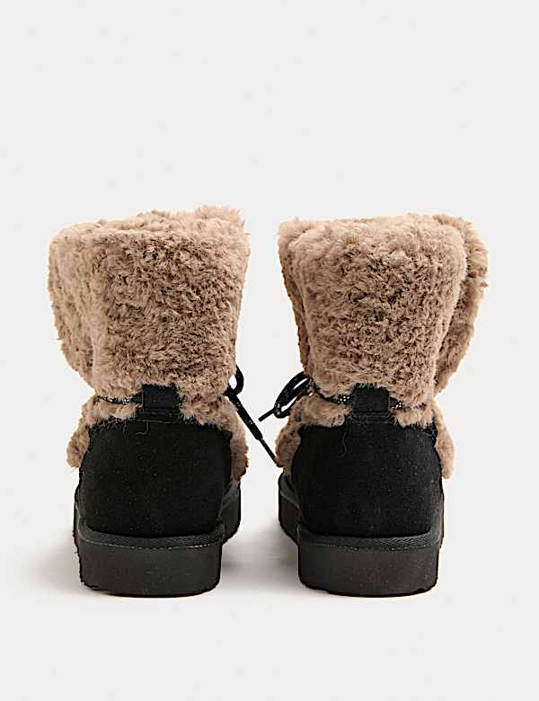 Borg Chunky Lace Up Winter Boots - FI