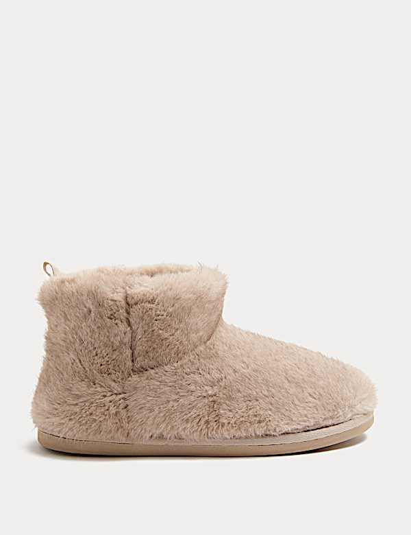 Faux Fur Slipper Boots - AL