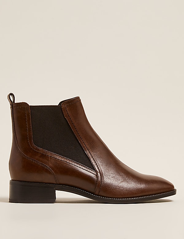Buy Wide Fit Leather Chelsea Ankle Boots at Marks Spencer