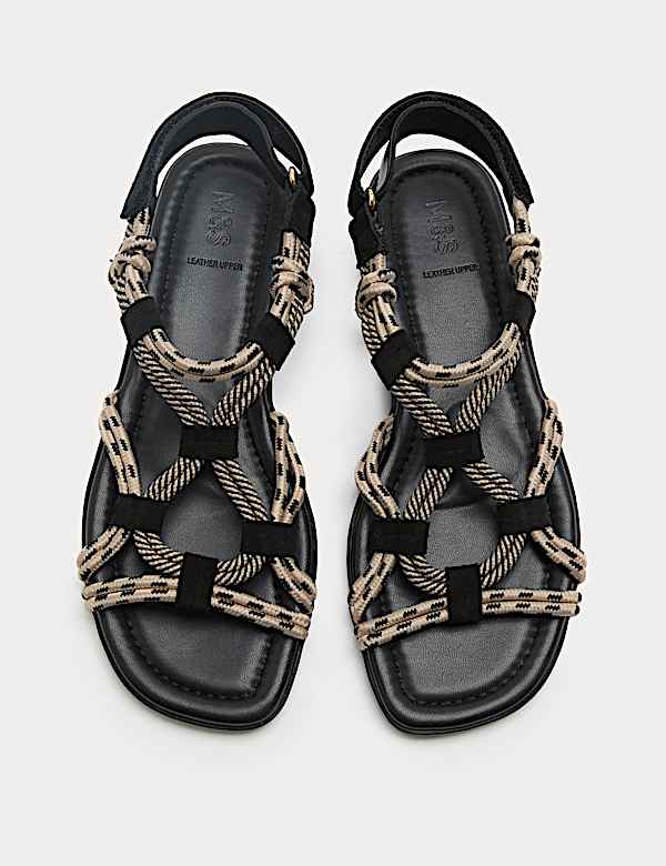 Rope Detail Strappy Gladiator Sandals - MX