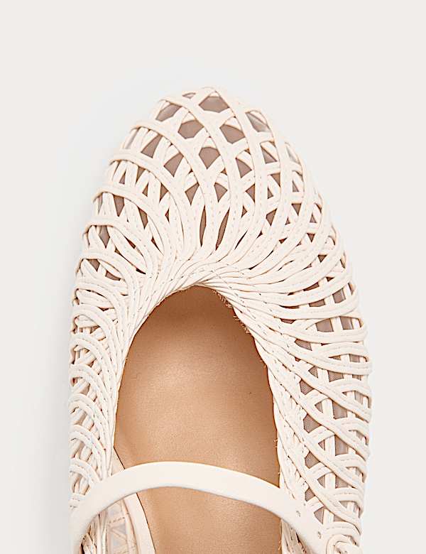 נעלי בלרינה מרי ג'יין שטוחות וקלועות - IL