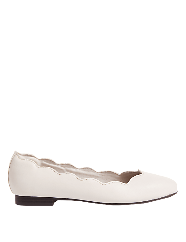 Wide Fit Leather Ballet Pumps