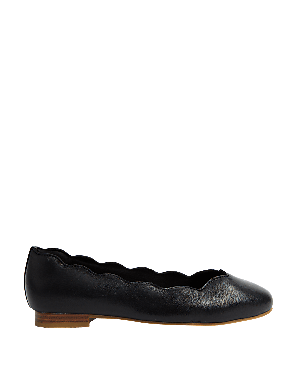 Wide Fit Leather Ballet Pumps