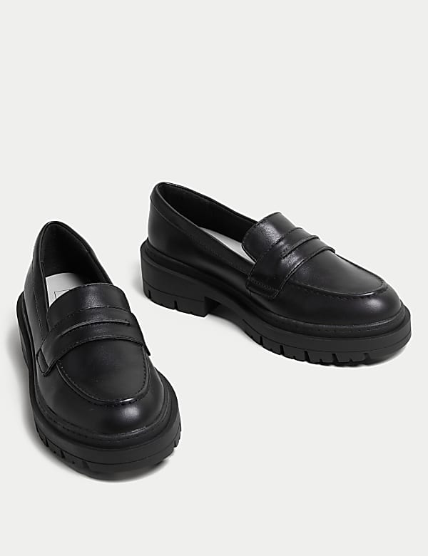Ίσια loafers με φαρδιά εφαρμογή χωρίς κορδόνια - GR